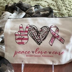 Breast cancer awareness month make up bag
